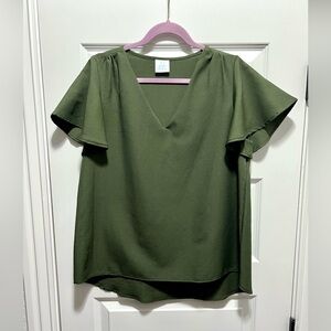 Olive green blouse
